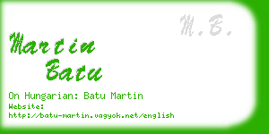 martin batu business card